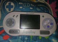 Nintendo SNES SupaBoy Hyperkin in Gray NOT TESTED NO Battery W Madden SNES