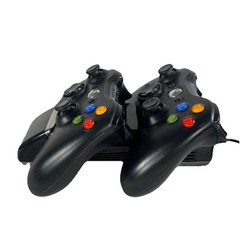Microsoft Xbox 360-E Console LOT 4GB Wireless 2 Controllers Charger Black Tested