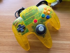 N64 Nintendo 64 clear Yellow / green Funtastic Console Re-Shelled Region Free