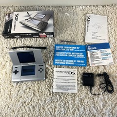 Nintendo DS Original NTR-001 Titanium Silver Handheld System Complete in Box CIB