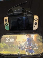 Nintendo Switch Zelda Breath of the Wild Custom Joy-Cons Grip Bundle