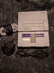 Super Nintendo SNES Console SNS-001 Controller, Power Cord, & AV Cables Tested
