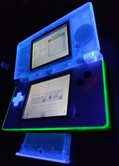 Nintendo DS Lite ReShell Purple Neon Yellow Blue Pink Gold USB Cable Gameboy GBA