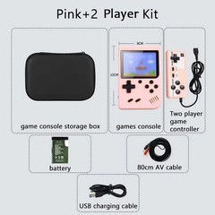 Handheld Retro Game Console 500+ Classic Games TV AV Output 1020mAh Kids Adults