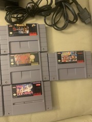 Super Nintendo SNES JR Console SNS-101 Bundle With 10 Games And 2 Controllers.
