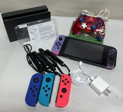 Nintendo Switch HAC-001 Pokémon Black/Purple Joy-Con Dock & Extras