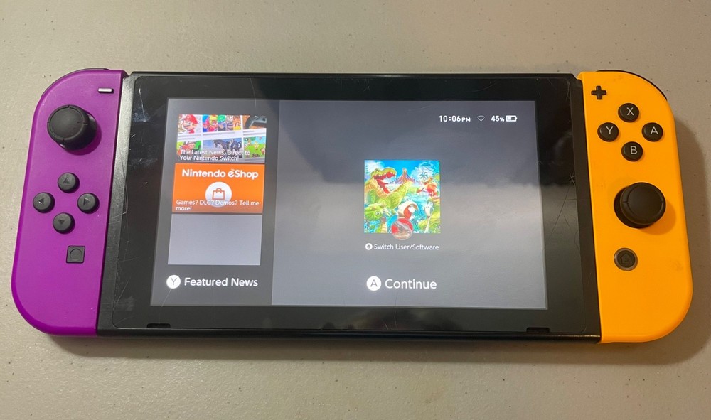 Nintendo Switch 1 (HAC-001) Used Purple/Orange