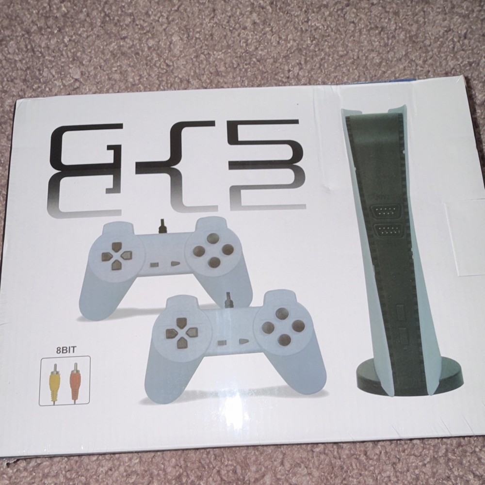 GS5 8-bit Video Game Console Set w/ 2 Controllers, AV Cables, Composite RCA