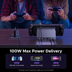 Portable Steam Deck Dock: 4K@120Hz HDMI, USB-A, USB-C & Gigabit Ethernet-