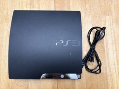 Sony PlayStation 3 Slim Black Blu-Ray Compatible Console w/ Power Cable