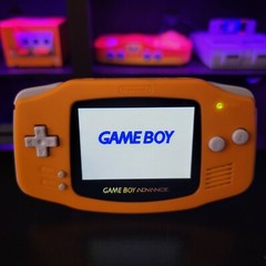 Spice Orange Gameboy Advance GBA Console with IPS V2 Backlight Backlit LCD MOD