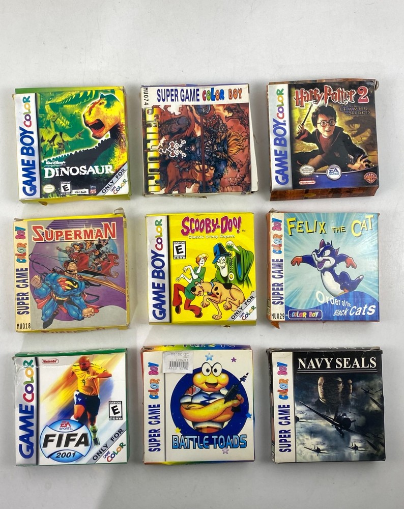 Nintendo Super Game Boy Color FELIX THE CAT Superman Harry PotterCartridge China