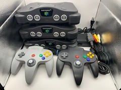 Nintendo64 N64 Black Console + Controller + Accessory Region Free Tested NUS-001