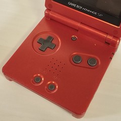 Nintendo Game Boy Advance SP AGS-001 Red Handheld System, READ DESCRIPTION