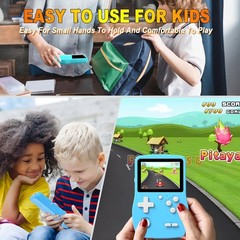 139 Preloaded Portable Handheld Game Player 3.0 Inch Blue