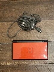 Nintendo DS Lite Crimson Red/Black + Charger – Tested Working USG-001