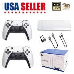 128G HDMI TV Video Game Stick M15 4K Gaming Console Gamepad 2 Pack Controller US