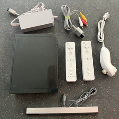 Nintendo Wii Console Complete – Cords, Sensor Bar, Motion Plus Remotes, Nunchuck