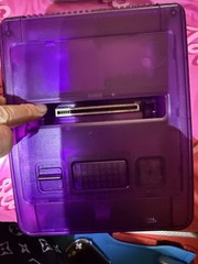 Nintendo Super Fami clear purple region freed with extras read description!!!