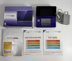 Nintendo 3DS Midnight Purple Portable Gaming Console- Great Condition / IN BOX