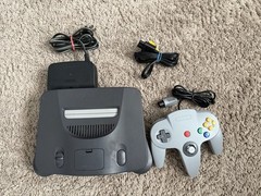Nintendo 64 N64 NUS-001 (USA) Console System w/ Controller, Cables TESTED/WORKS