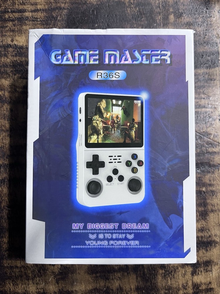 -Game Master R36S Retro Handheld Video Game Console White