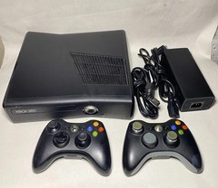 Xbox 360 S Slim 1439 Matte Black Console 320GB HDD,2x Oem Controller,Cords WORKS