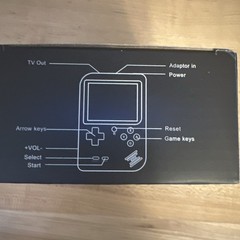 Plus Handheld Game Console Black 3.0&Prime; LCD Rechargeable Backlit TV Out