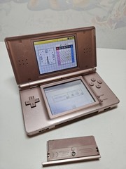 Nintendo DS Light Metallic Rose Pink USG-001 Handheld Console w/ Charger Tested