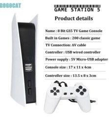 GS5 Gamestation 5 Console – 200 Classic Retro Games (USB Wired)