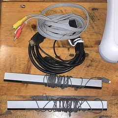 Nintendo Wii Console (white) + Wii Fit Board combo + 6 games, HDMI ready!