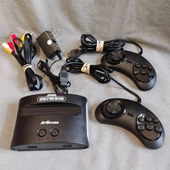 AtGames Sega Genesis Classic Game Console Black 80 Built In Games Composite RCA