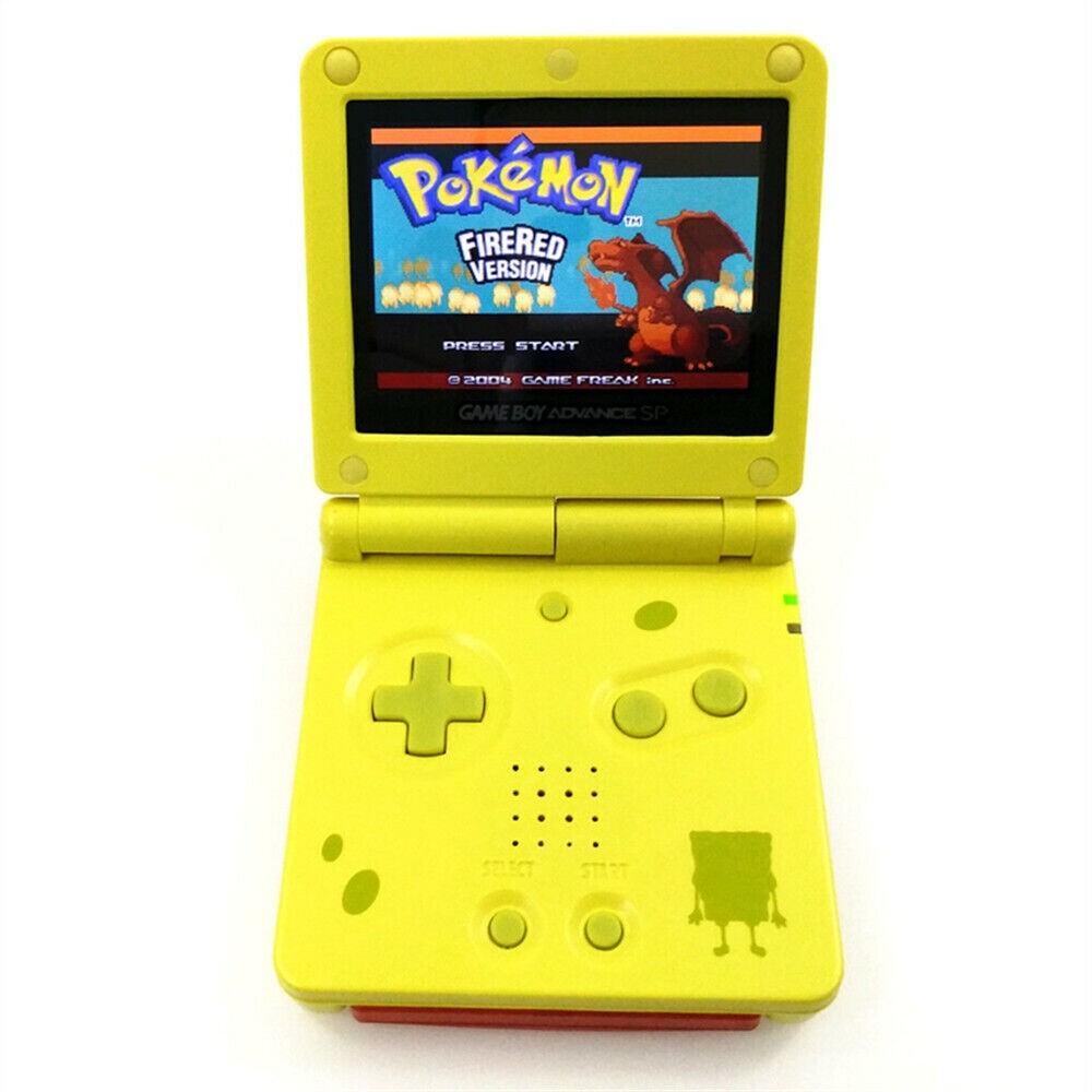 Nintendo Game Boy Advance GBA SP 101 IPS V2 LCD Backlight 10 Level Spongebob