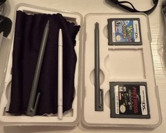Nintendo DS Silver Bundle with Yoshi Touch And Go, Metroid Prime Hunter -Tested