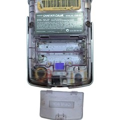 Nintendo Game Boy Color CGB-001 Clear Translucent Handheld Console Chrome Cover