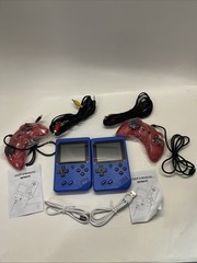 2x Game Box Plus Handheld Console Retro Gaming System w/ Preloaded Games Blue
