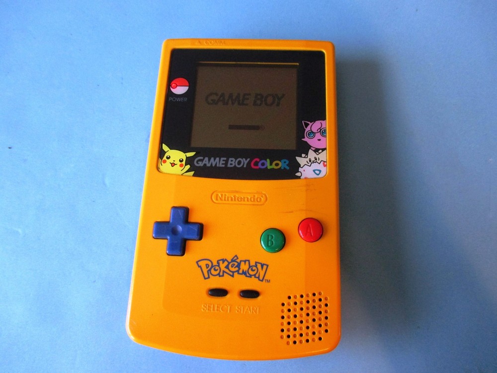 Game Boy Color Handheld Pokemon Pikachu Yellow System No Sound FREE Ship!