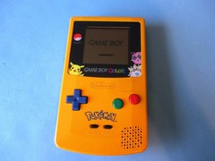 Game Boy Color Handheld Pokemon Pikachu Yellow System No Sound FREE Ship!