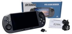 SF3000 Handheld Game Console 4.5in IPS Display, 20000+ Games, Gray/Black
