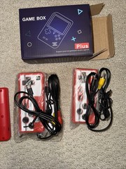 Game Box Plus Hand Held Video Game 3&Prime;LCD or Play on TV – Full Set of 2 Red