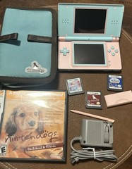 Nintendo DS Lite Pink & Blue – Tested With Games Nintendogs, Little Mermaid