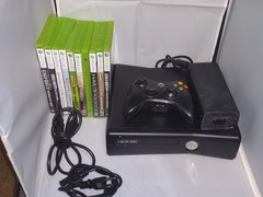 Xbox 360 S 1439 Black Console Bundle 250GB HDD + 10 Games Complete