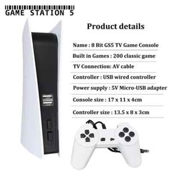 NEW GS5 Game Console 8 Bit USB Wired Handheld Game Player 200 Classic Games
