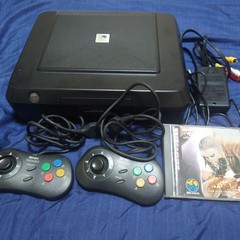 SNK Neo Geo NEOGEO CD Front Loading Console System Tested with Game