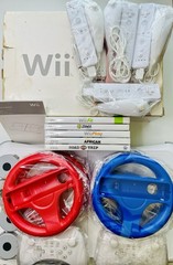Huge Nintendo Wii (RVL-001) 5 Game Bundle W/ Balance Board Cleaned & Tested