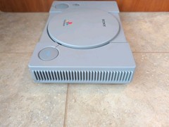 Sony PS1 Console Bundle Clean Tested + RE2 Leon Disc Only + 2 Sports Games CIB