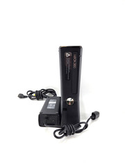 Microsoft Xbox 360 S Slim Black (Model 1439) Console with Power Adapter