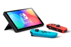 Nintendo HEGSKABAA Switch – OLED Model with Neon Red & Blue Joy Con-good