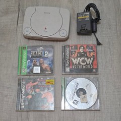 Sony PSone Console SCPH-101 Bundle Power Adapter 5 Games TESTED READ DESCRIPTION