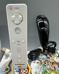 Nintendo Wii Console Bundle RVL-001 With 2 Games Tested Works